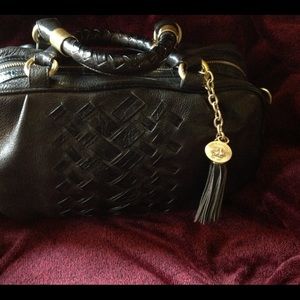 Brahmin Black Leather Satchel